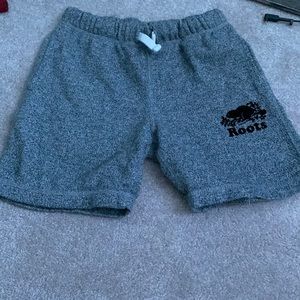 Roots shorts. Size 8 kids but fits like an XS woman’s.
